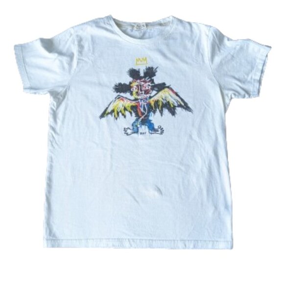 Unisex Moncat x Typographia Jean Michel Basquiat Bat T-Shirt - Picture 1 of 13